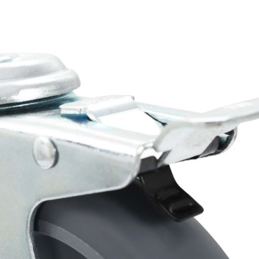 vidaXL Ρόδες Περιστρεφόμενες Οπή Μπουλόνια/ Διπλό Φρένο 4 τεμ. 125χιλ.