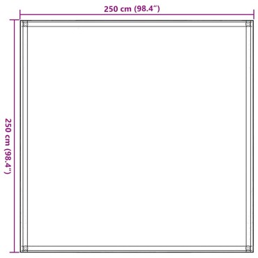 vidaXL Χαλί Σκηνής Σκούρο Πράσινο 250 x 250 εκ.