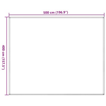 vidaXL Χαλί Σκηνής Μαύρο 400 x 500 εκ.