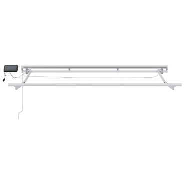 vidaXL Χειροκίνητο πλαίσιο τέντας με LED Γκρι και Λευκό 3,5 x 2 m