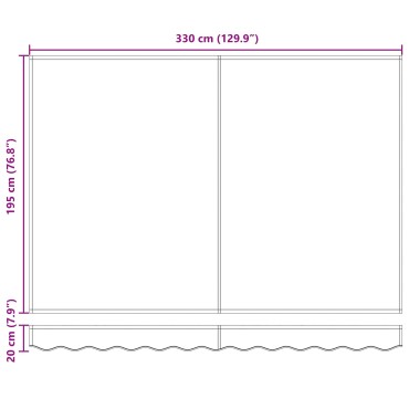 vidaXL Χειροκίνητο πλαίσιο τέντας με LED Γκρι και Λευκό 3,5 x 2 m