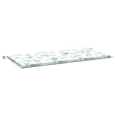 vidaXL Μαξιλάρι Πάγκου Κήπου Σχέδιο Φύλλων 100x50x3cm Ύφασμα Oxford