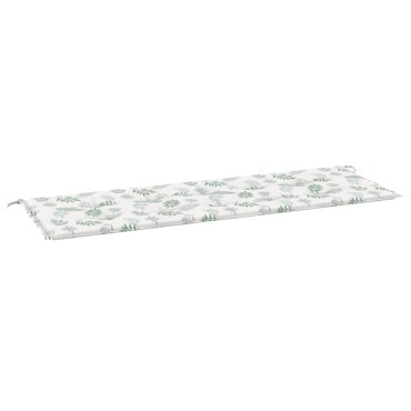 vidaXL Μαξιλάρι Πάγκου Κήπου Σχέδιο Φύλλων 150x50x3cm Ύφασμα Oxford
