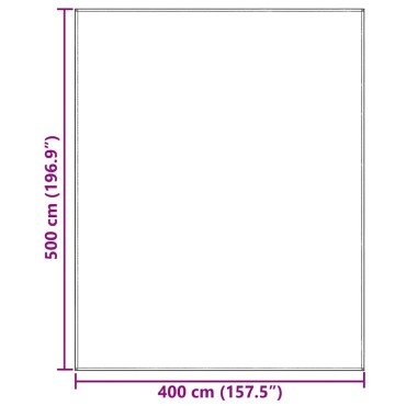 vidaXL Χαλκάκι Σκηνής Ανοιχτό γκρι 500 x 400 εκ. Πολυαιθυλένιο