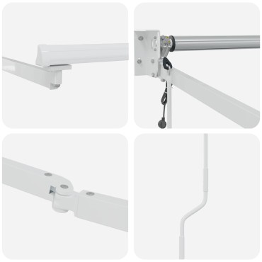 vidaXL Electric Awning Frame 3,5 x 2 m Λευκό