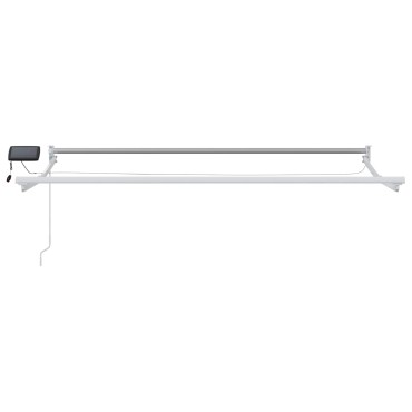 vidaXL Manual Awning Frame with Solar LED 3,5 x 2 m Λευκό