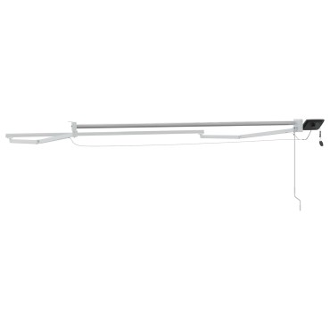 vidaXL Manual Awning Frame with Solar LED 3 x 2,5 m Λευκό