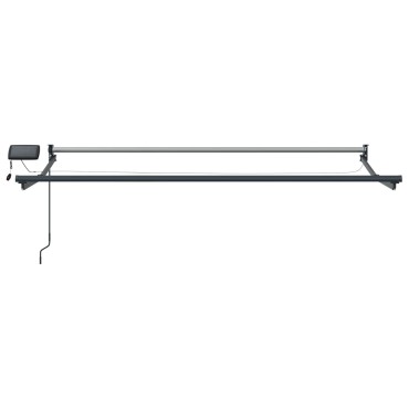 vidaXL Manual Awning Frame with Solar LED 3 x 2,5 m Ανθρακί