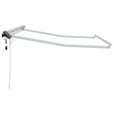 vidaXL Manual Awning Frame with Solar LED 3,5 x 2,5 m Λευκό