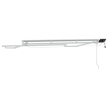 vidaXL Manual Awning Frame with Solar LED 3,5 x 2,5 m Λευκό
