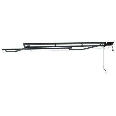 vidaXL Manual Awning Frame with Solar LED 3,5 x 2,5 m Ανθρακί