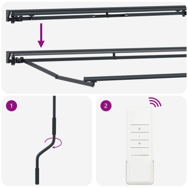 vidaXL Electric Awning Frame 3,5 x 2 m Ανθρακί