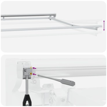 vidaXL Ηλεκτρικό πλαίσιο τέντας με LED Λευκός 4,5 x 3,5 μ Αλουμίνιο