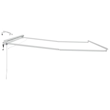 vidaXL Ηλεκτρικό πλαίσιο τέντας με LED Λευκός 4,5 x 3,5 μ Αλουμίνιο