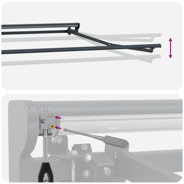 vidaXL Ηλεκτρικό πλαίσιο τέντας με LED Ανθρακί 4,5 x 3,5 μ Αλουμίνιο