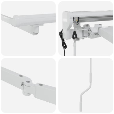 vidaXL Solar Electric Awning Frame 3 x 2.5 m Λευκό