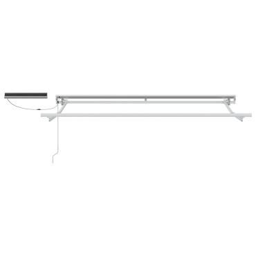 vidaXL Solar Electric Awning Frame 3.5 x 2.5 m Λευκό