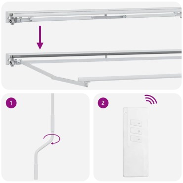 vidaXL Solar Electric Awning Frame 4 x 3.5 m Λευκό