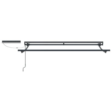 vidaXL Solar Electric Awning Frame 3.5 x 2 m Ανθρακί