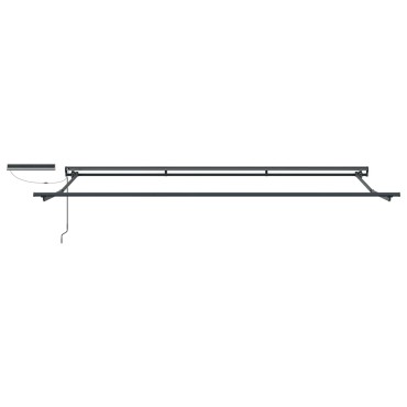 vidaXL Solar Electric Awning Frame 4.5 x 3.5 m Ανθρακί