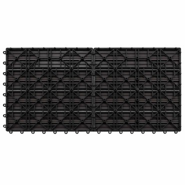 vidaXL Πλάκα Κατασκευής 6 τμχ. Σκούρο Καφέ 60 x 30 cm WPC