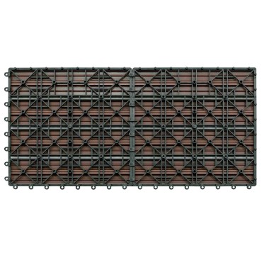 vidaXL Πλάκα Κατασκευής 6 τμχ. Καφέ 60 x 30 cm WPC
