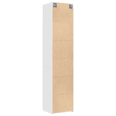 vidaXL Ντουλάπι Αποθήκευσης Στενό Λευκό 50x42,5x225cm Επεξεργ. Ξύλο 1 τεμ.