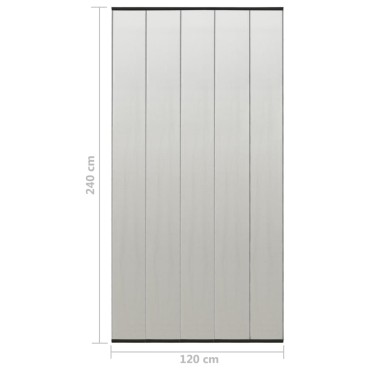 vidaXL Σήτα Πόρτας Κουρτίνα 5 Τεμαχίων Μαύρη 120 x 240 εκ.