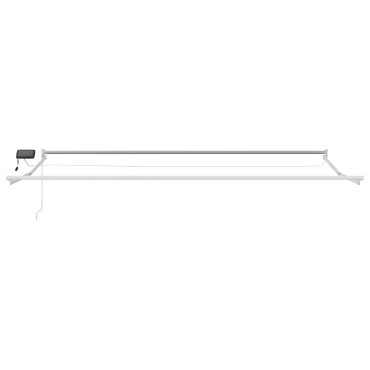 vidaXL Χειροκίνητη αναδιπλούμενη τέντα με LED 5 x 3 m