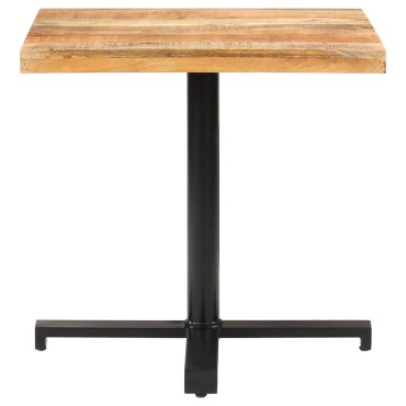 vidaXL Τραπέζι Bistro Τετράγωνο 80x80x75cm Ακατέργαστο Ξύλο Μάνγκο 1 τεμ.