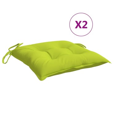 vidaXL Μαξιλάρια Καρέκλας 2 τεμ. Αν. Πράσινο 40x40x7cm Υφασμάτινα