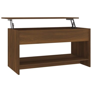 vidaXL Τραπεζάκι Σαλονιού Καφέ Δρυς102x50x52,5cm Επεξεργασμένο Ξύλο 1 τεμ.