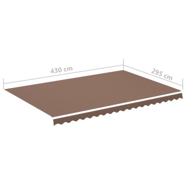 vidaXL Ανταλλακτικό Ύφασμα Τέντας Καφέ 450x300 εκ. Πολυεστέρας