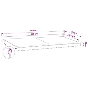 vidaXL Ανταλλακτικό Ύφασμα Τέντας Καφέ 450x300 εκ. Πολυεστέρας