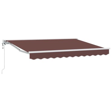 vidaXL Σκελετός Τέντας Καφέ 250 x 200 cm Πολυεστέρας με Επικάλυψη PU