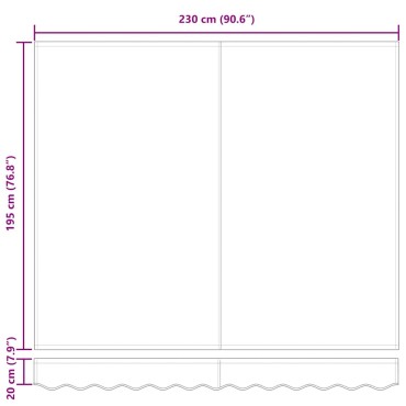 vidaXL Σκελετός Τέντας Καφέ 250 x 200 cm Πολυεστέρας με Επικάλυψη PU