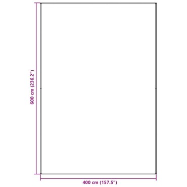 vidaXL Χαλκάκι Σκηνής Ανοιχτό γκρι 600 x 400 cm Πολυαιθυλένιο