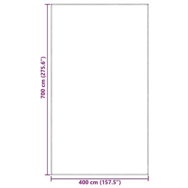 vidaXL Χαλκάκι Σκηνής Ανοιχτό γκρι 700 x 400 εκ. Πολυαιθυλένιο