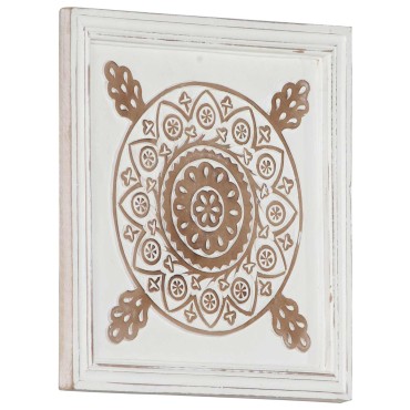 vidaXL Διακόσμηση Τέχνης 2 τμχ. 40 x 40 x 1,5 cm Καφέ και Λευκό