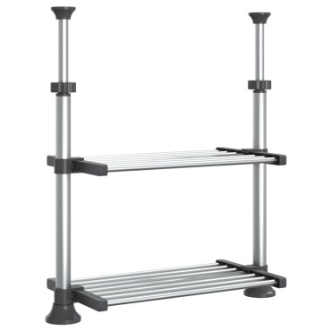vidaXL Ράφι Κουζίνας 50x25x(50-70) εκ. από Αλουμίνιο