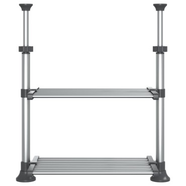 vidaXL Ράφι Κουζίνας 50x25x(50-70) εκ. από Αλουμίνιο