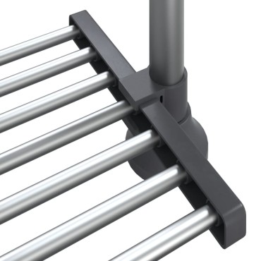 vidaXL Ράφι Κουζίνας 50x25x(50-70) εκ. από Αλουμίνιο