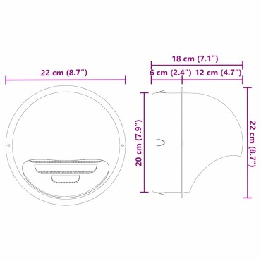 vidaXL Καπάκια Αερισμού 2 τεμ. Ασημί 200 mm Ανοξείδωτο Ατσάλι