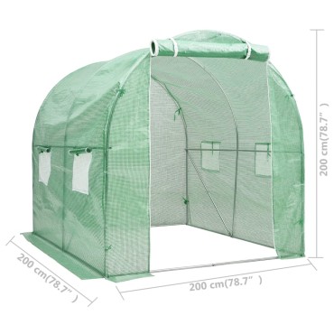 vidaXL Θερμοκήπιο 4 μ² 2 x 2 x 2 μ.
