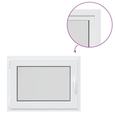 vidaXL Παράθυρο Κάτω Στρώματος RISOR 80 x 70 cm PVC και Γυαλί