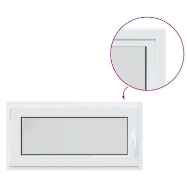 vidaXL Παράθυρο Κάτω Στρώματος RISOR 100 x 50 cm PVC και Γυαλί