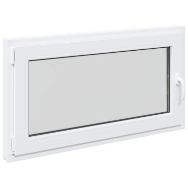 vidaXL Παράθυρο Κάτω Στρώματος RISOR 110 x 50 cm PVC και Γυαλί Λευκό