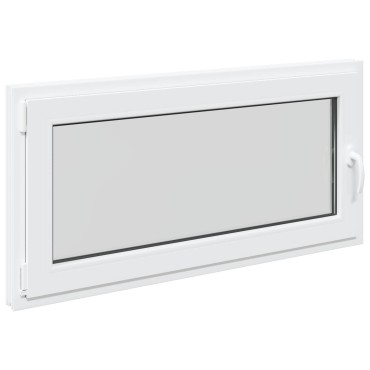 vidaXL Παράθυρο Κάτω Στρώματος RISOR 120 x 60 cm PVC και Γυαλί Λευκό