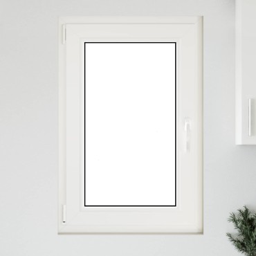 vidaXL Παράθυρο Κάτω Στρώματος RISOR 60 x 100 cm PVC και Γυαλί Λευκό