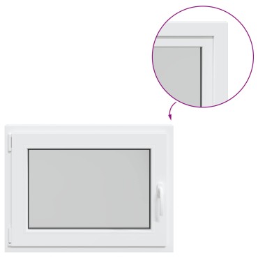 vidaXL Παράθυρο Κάτω Στρώματος RISOR 80 x 70 cm PVC και Γυαλί